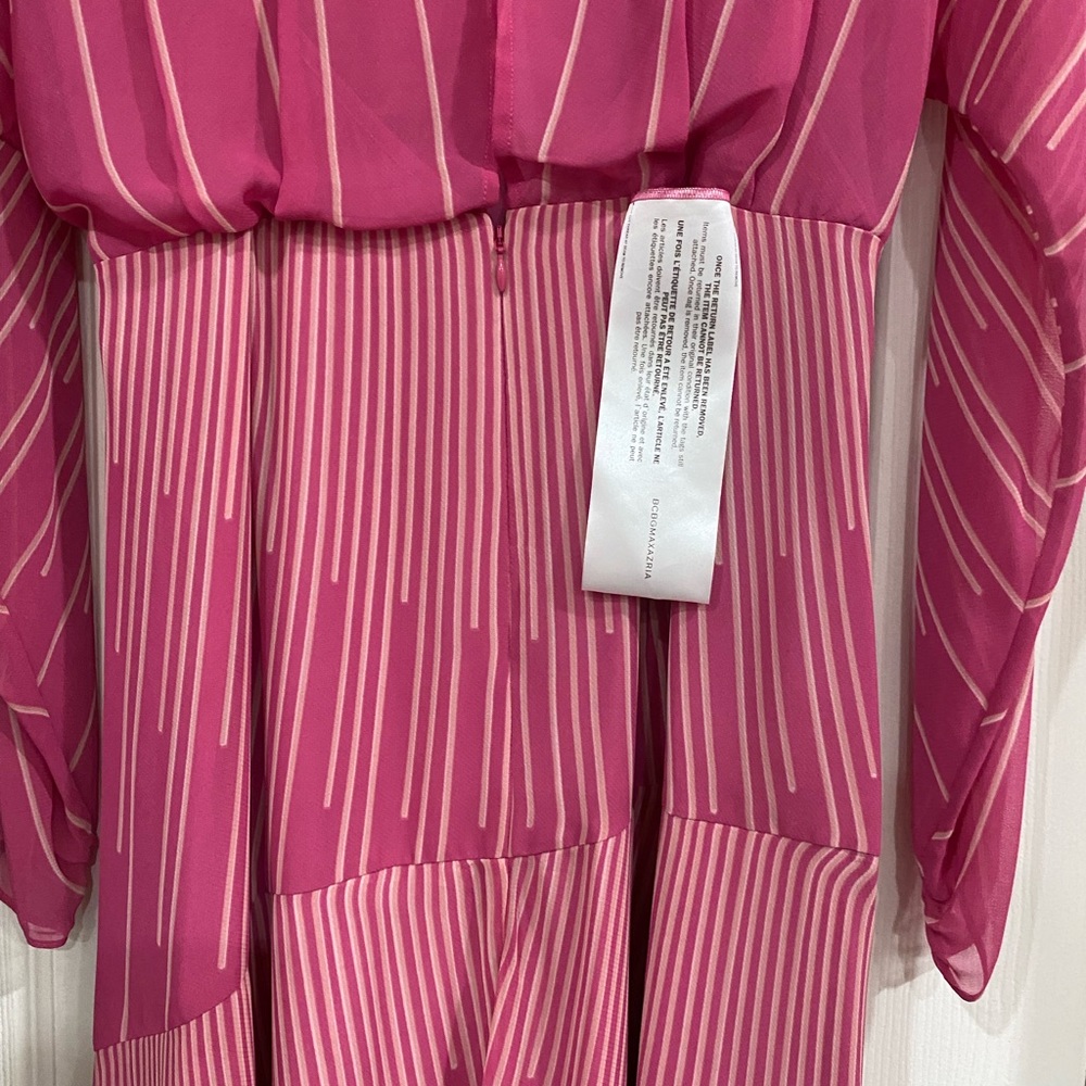 BCBGMAXAZRIA Striped Ruffle Dress - Picture 11 of 14